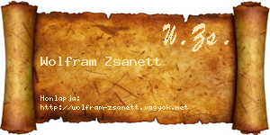 Wolfram Zsanett névjegykártya